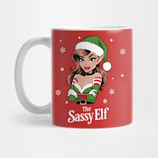 Sassy Christmas Elf Playful Attitude Mug